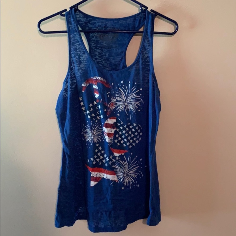 RWB racerback tee